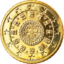 [#830188] Portugal, 50 Euro Cent, 2010, Lisbon, MS(63), Brass, KM:765