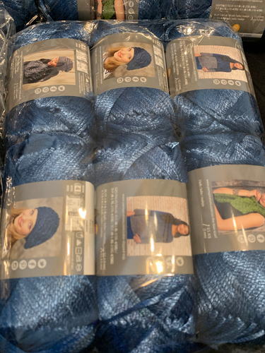 RETIRED Patons Metallic Yarn 23 skein lot Size 4 Nylon Acrylic Wool Blue Steel - Picture 3 of 6