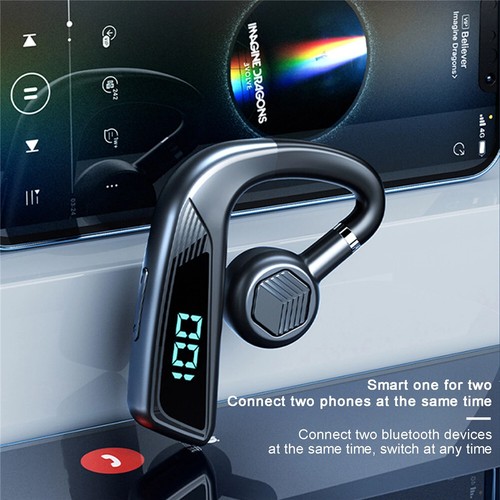 Wireless Earphone Bone Conduction Bluetooth Earpiece with Mic Ear Hook Earbud - Picture 7 of 15