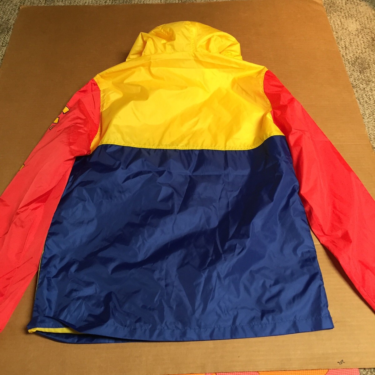 Pac-Man Colorblock Japanese Print Men's Size L Windbreaker