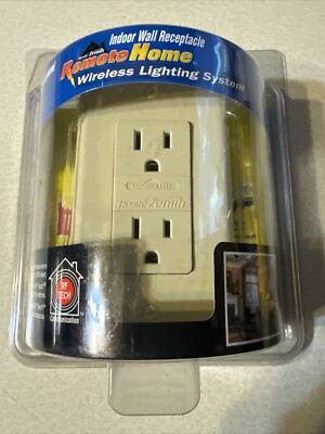 Zenith Remote Home Indoor Wall Receptical WIRELESS Lighting System - Beige Color