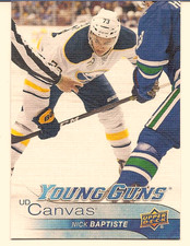 NICK BAPTISTE 2016-17 UPPER DECK SERIES 2 YOUNG GUNS CANVAS ROOKIE CARD