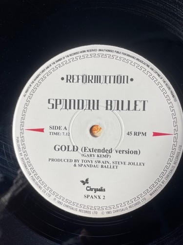 Spandau Ballet Gold Vinyl 12" 45 1983 UK Cover Damage LP is VG - Foto 2 di 6