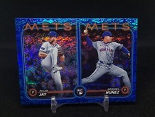 2024 TOPPS UPDATE BLUE HOLOFOIL 502/999 RC US82 METS ROOKIE COMBOS JAY NUNEZ