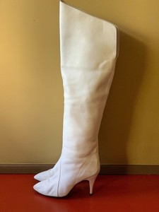 white 80s boots