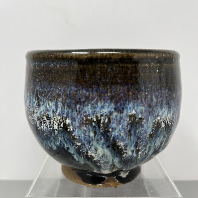 Trevor Corser @ Leach Keramik Yunomi 8cm groß mit laufender Glasur signiert #1913