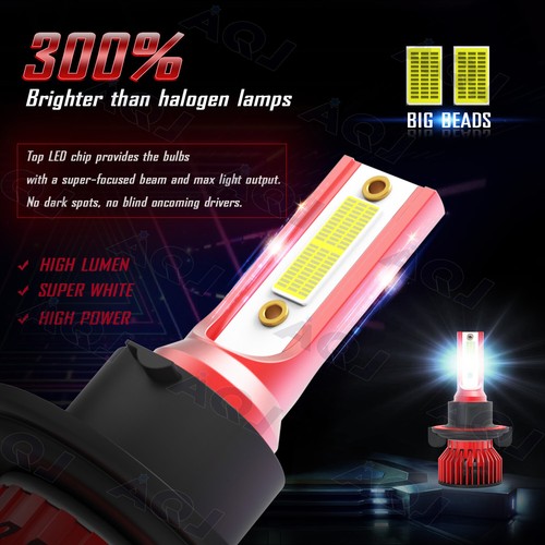 6000K For Jeep Renegade 2015-2020 LED Headlight Hi/Lo + Fog Light Bulbs Combo 4x - Picture 2 of 15