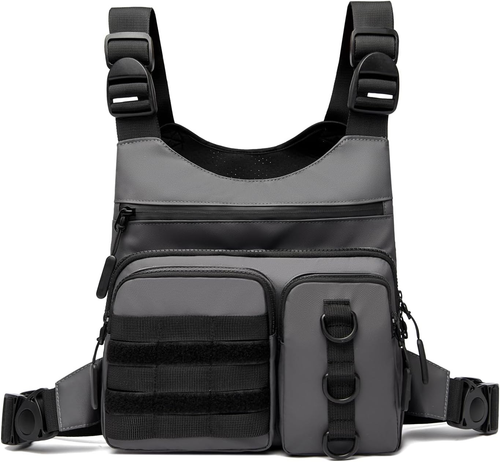 Outdoor Chest Bag for Men, Lightweight Running Vest with Water Bottle Pocket, ED - Picture 12 of 12