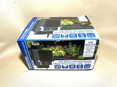 Alpine Corporation Outdoor 100-Watt Transformer with Photo Cell and Timer for