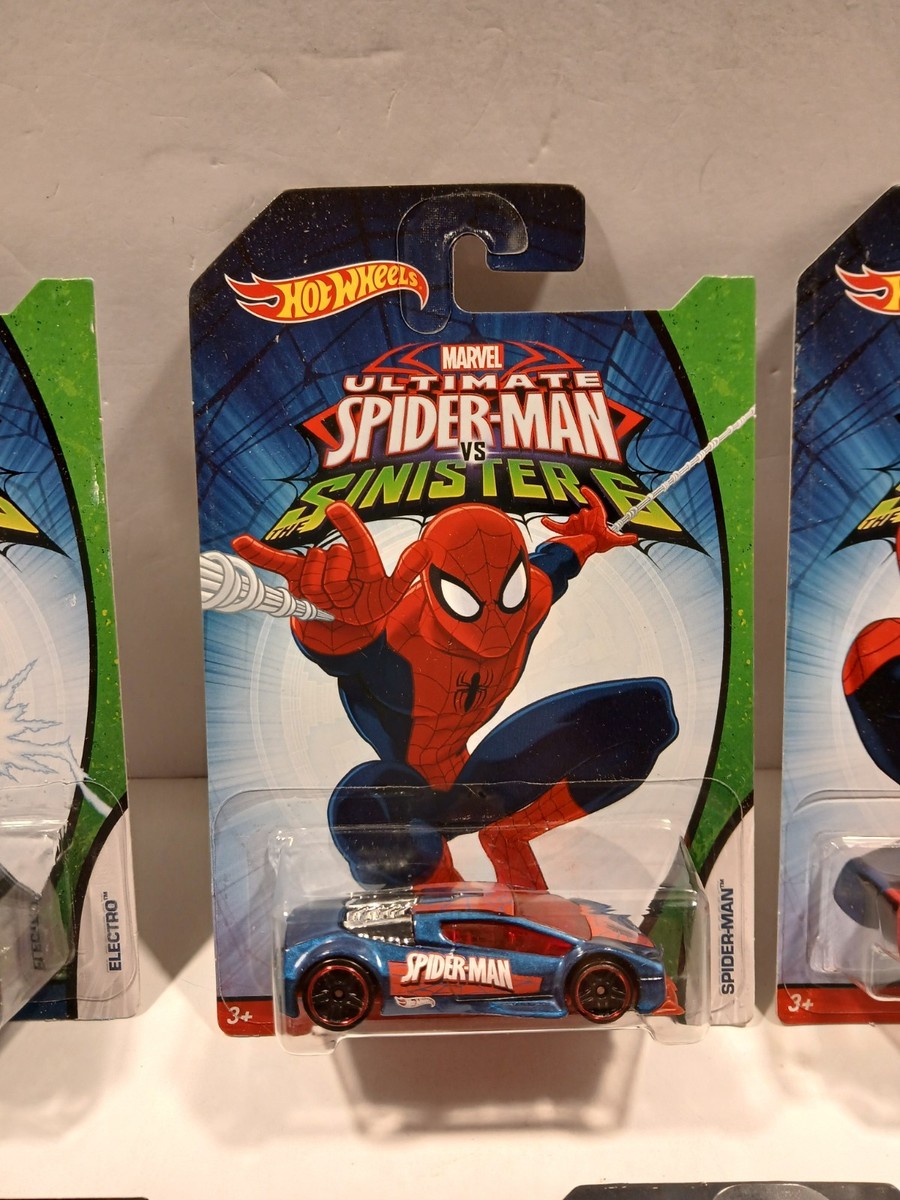 2015 Hot Wheels Marvel Ultimate Spider-Man Vs Sinister 6 Car Set