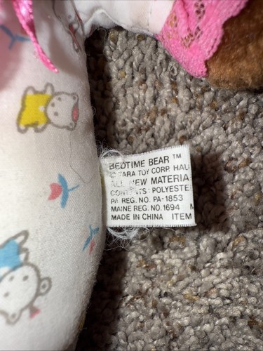 Tara Toys Orso della buonanotte libro di fiabe rosa anni '80 vintage - Foto 10 di 10