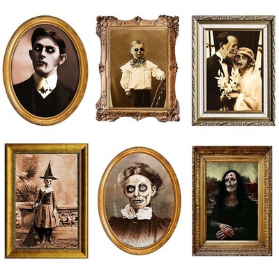 Halloween Decorations 3D Changing Face Horror 13.6 X 9.8 Inches, Chic 