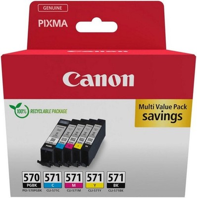original Canon  PGI-570 / CLI-571 Multipack 5er Pack 0372C006 bulk