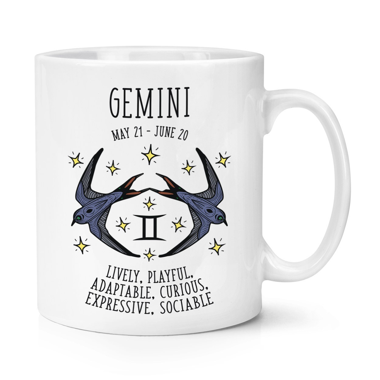 Gemini Horoscope 10oz Mug Cup - Horoscope Star Sign Astrology Zodiac Birthday