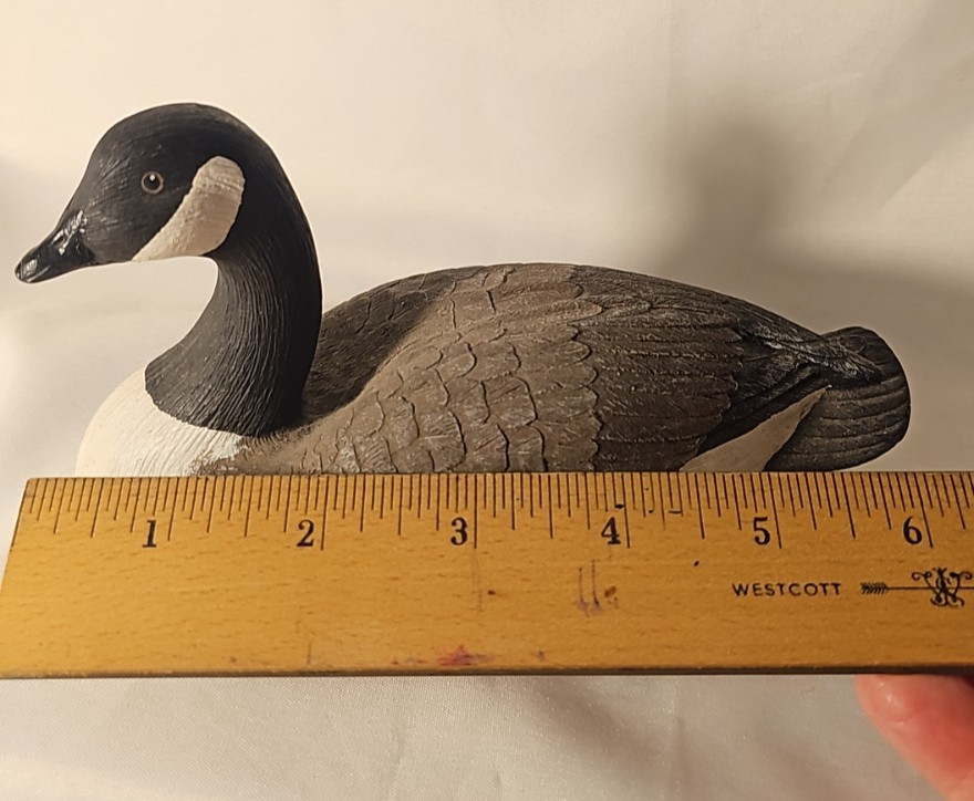Vintage Jennings Decoy Co. St. Cloud Mn. Canada Goose signed by G. Flint 4" tall thumbnail 10