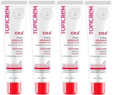 4x Topicrem Cica Skin Cream 40ml Sensitive Dry Skin Repair Moisturizing Care