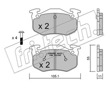 fri.tech. 040.1 brake pad set, disc brake for Renault
