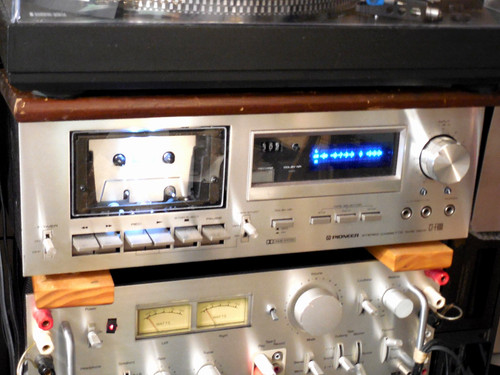 Pioneer "blue" CT-F600 deck w/plexiglass, LED tape lite, new REC/PB head, rubber