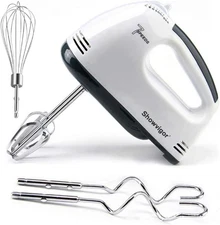 Handmixer Electric Handheld - 7 Speed Portable Kitchen Mixer Electric with 5 Sta