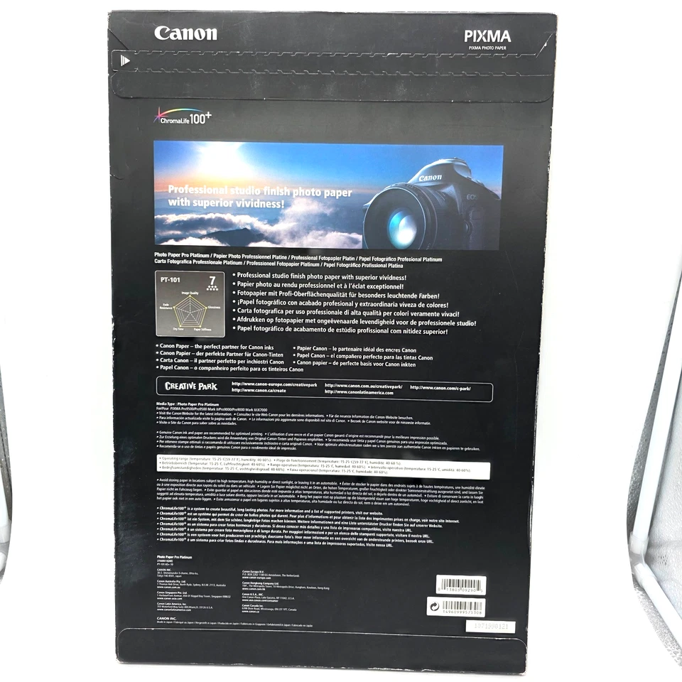 Canon Photo Paper Pro Platinum, 13 x 19 Inches, 10 Sheets - Image 2 of 2