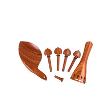 4/4 Violin Accessories Violin Peg Chin Rest Tailpiece End pin Wenge Wood