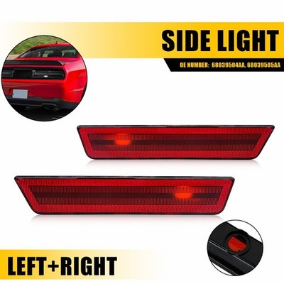 ABS Rear Side Marker Light Housings ONLY Pair For Dodge 11-14 Challenger Charger
