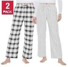 Gap Womens Plaid  Striped Lounge Pants Set M Cotton Blend M0395