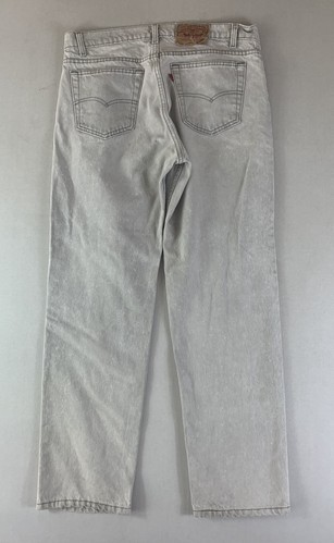 Vintage 80er Levis 506 Jeans grau Acid Washed Herren 38x32 (flach 36x32) Made in USA - Bild 1 von 12
