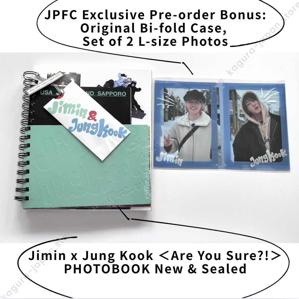 BTS Jimin x Jung Kook Are You Sure?! PHOTOBOOK + JAPAN FC Limited