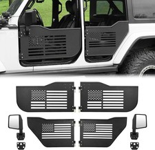 Set of 4 Tube Half Doors with Mirror for Jeep...