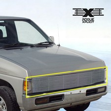 Polished Grill For 1986-1997 Nissan Pickup Front Chrome Upper Billet Grille 87