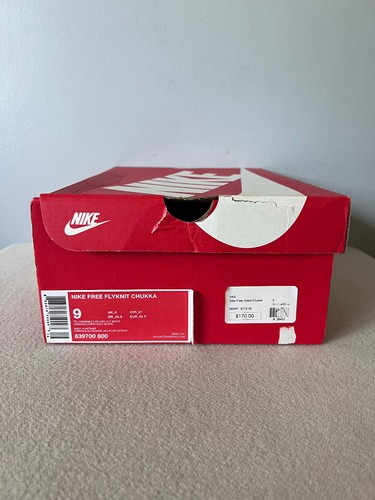 Sneakers Nike Free Flyknit Chukka - taglia 9 - arancione - nuove - 639700-800 - Foto 7 di 7