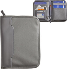 Car Owners Manual Case and Glove Compartment Document Holder - Pebbled Faux Leat