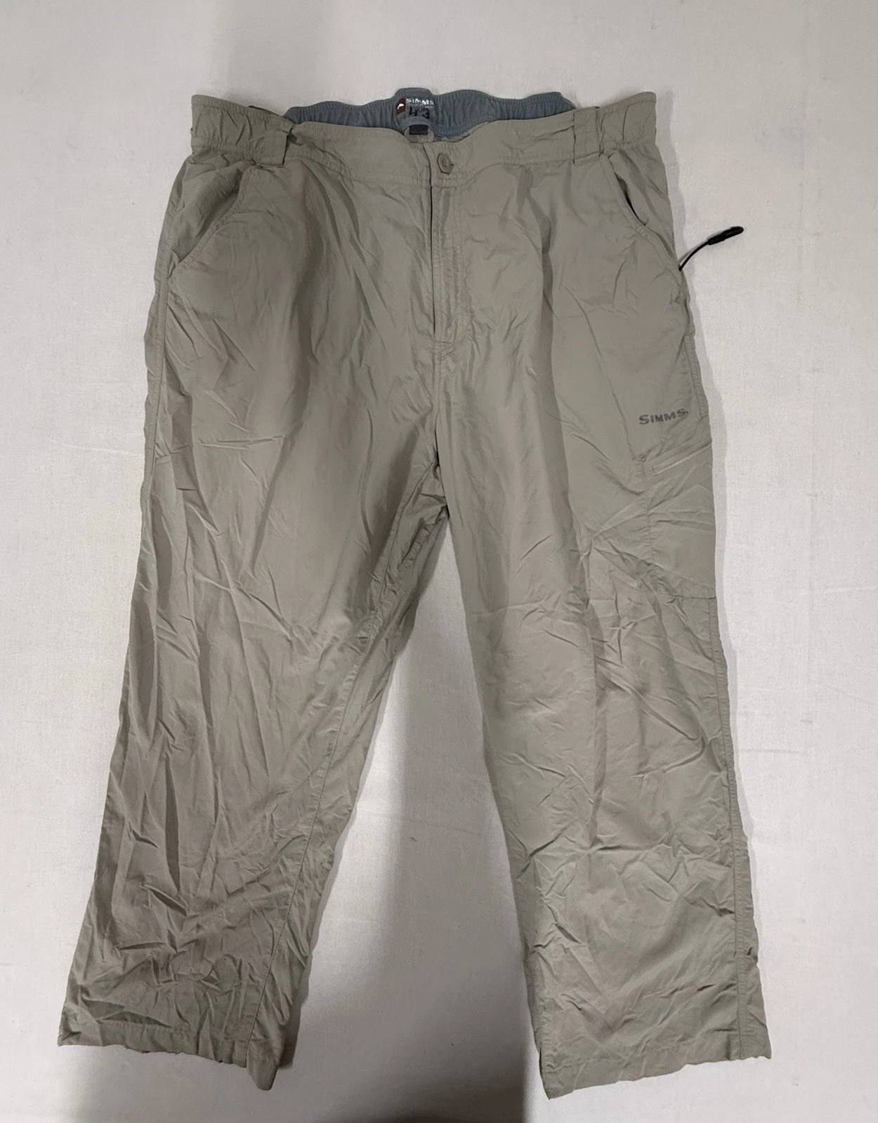 Simms Pants Men's Xxl Guide Series Cargo Elastic Waist Fishing Hiking brown 140