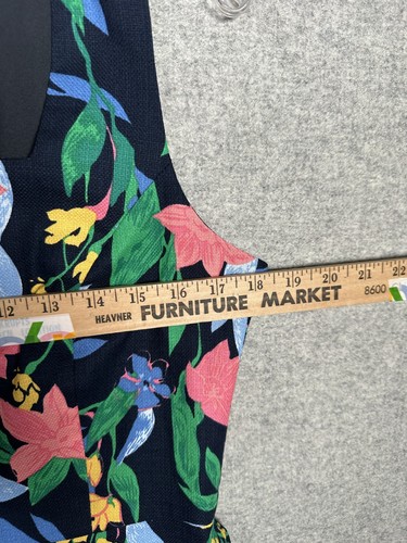 J. Crew Size 10 Dress Womens Floral Square Neck Sleeveless Colorful Lined Cotton - Picture 7 of 17