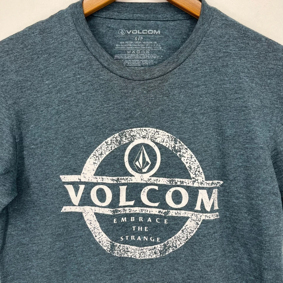 Volcom T-Shirt Men's Size S Blue Stone Logo Short Sleeve Crew Neck Cotton - Image 4 of 4
