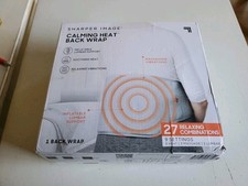 Sharper Image Calming Heat Back Wrap 27 Relaxing Combinations 9 Settings - Gray