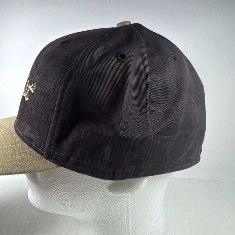 VTG Titleist FootJoy FJ New Era Hat Fitted Cap USA Made 2 Tone Brown 7 5/8 USA - Image 3 of 4