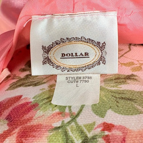 Y2K Satin Maxikleid Hergestellt in den USA Weichrosa Strass Ballkleid Party Cocktail L - Bild 2 von 9