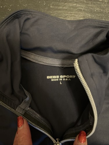Bebe Sport BBSP Full Zip Trainingsjacke / Hose Set L grau Seitenstreifen Y2K - Bild 3 von 6