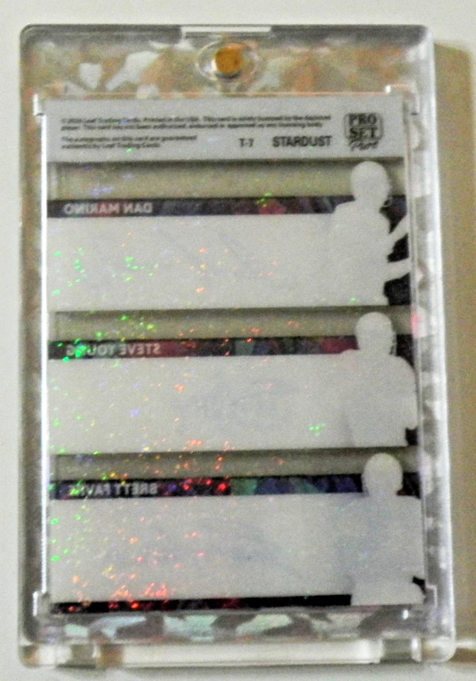 2024 Pro Set Pure Triography 2/2 Marino Favre Young T-7 Stardust Auto Card HOF - Image 2 of 4