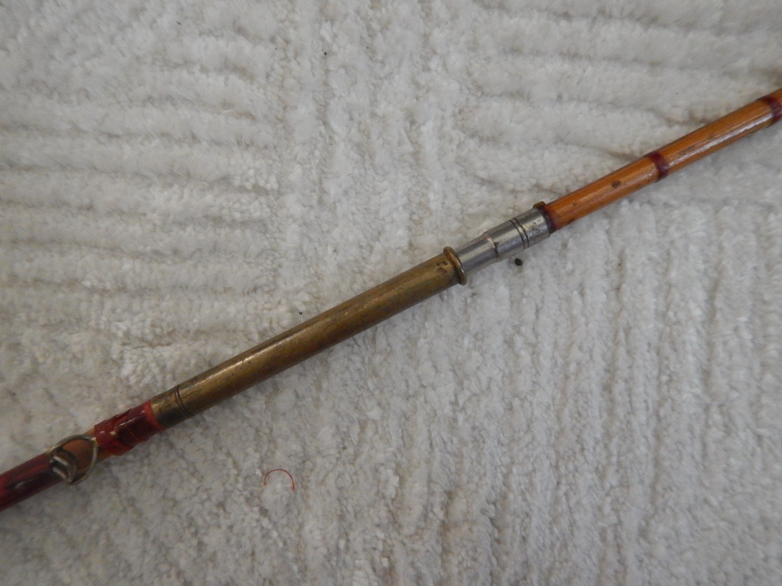 Antique Unmarked 7 1/2 Ft  3 Pc NON- Bamboo Fly Rod--- Needs Restoration