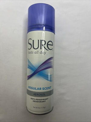 #ad Aerosol Anti Perspirant and Deodorant Regular by Sure for Unisex 6 oz $13.39
