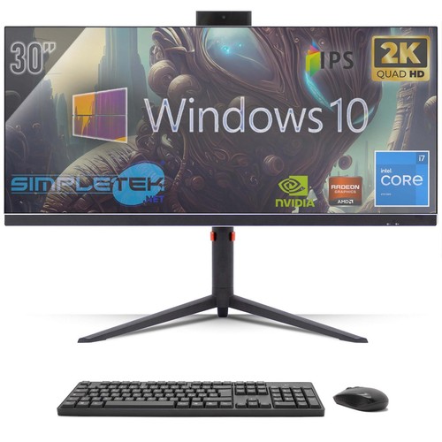 ALL IN ONE 30" GAMING 2K i7 RAM 16GB SSD 240GB GPU GTX1650 4GB WINDOWS 10 PRO PC