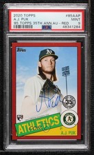 2020 Topps 1985 Baseball Red 2/25 AJ Puk #85A-AP PSA 9 MINT Auto 0rm0