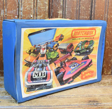 MATCHBOX CARRY CASE VINTAGE 1976 VINYL WITH HANDLE EMPTY NO TRAYS FLAP SNAP TOP
