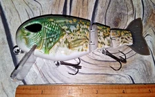 #Z COPY of Throwback Bait Wake Walker - Wake Swimbait, CRAPPIE COLOR 3 segment