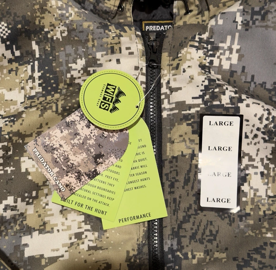WFS хищник камуфляж Мужская охотничья куртка зеленый размер M розничной $39,99 - Изображение 2 из 3