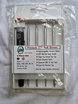 Wiha Precision Tool -5 Pcs Phillps & Slotted interchangeable Set (26996) Germany