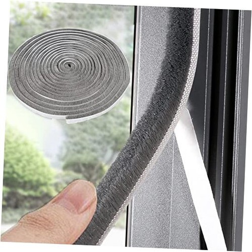 33 Ft Gray Self-Adhesive Soundproofing Weather Stripping for Doors and